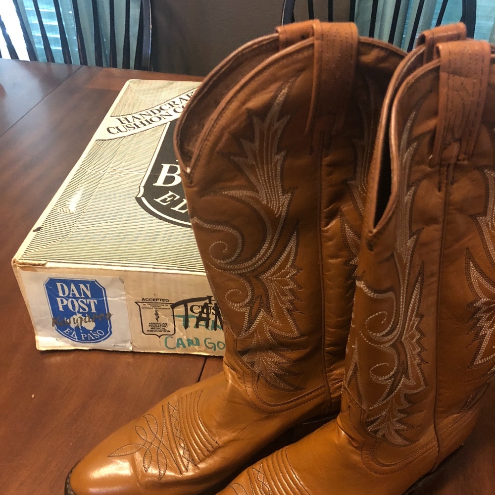 Dan Post Vintage Cowboy Boots 8.5 women's brown